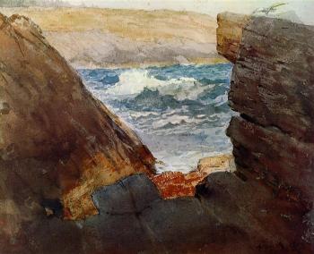 Winslow Homer : Through the Rocks